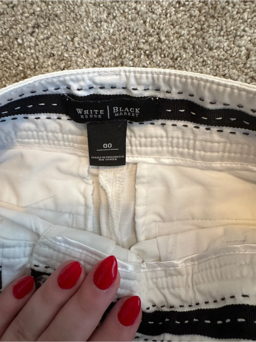 White House Black Market Crisp White Bermuda Shorts